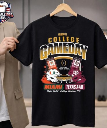 College Football Playoff Game Between The Miami Hurricanes And The Texas A&Amp;M Aggies At Kyle Field On December 20, 2025. Kyle Field – College Station, Tx T-Shirt