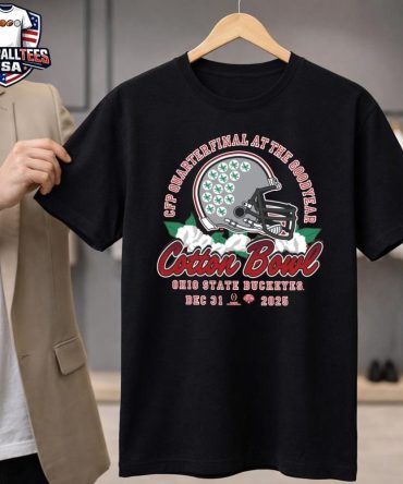 College Football Playoff Ohio State Buckeyes 2026 Cfp Quarterfinal At The Goodyear Cotton Bowl Game T-Shirt