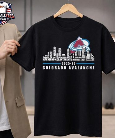 Colorado Avalanche 2025-26 Skyline Names Logo Unisex Shirt