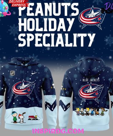 Columbus Blue Jackets Peanuts Holiday Specialty Hoodie