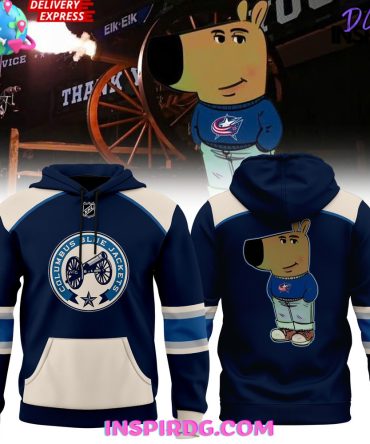 Columbus Blue Jackets X Chill Guy Blue Hoodie
