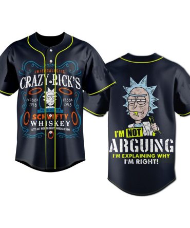 Funny Sci-Fi Baseball Jersey - Crazy Rick'S Whiskey Design – Unisex Geek Gift