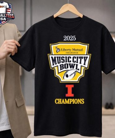 Congrats Illinois Fighting Illini Champions 2025 Music City Bowl Championship Logo Unisex Shirt