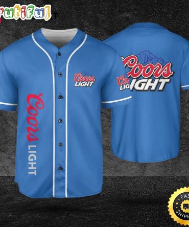 Coors Light Blue Beer Lovers Baseball Jersey