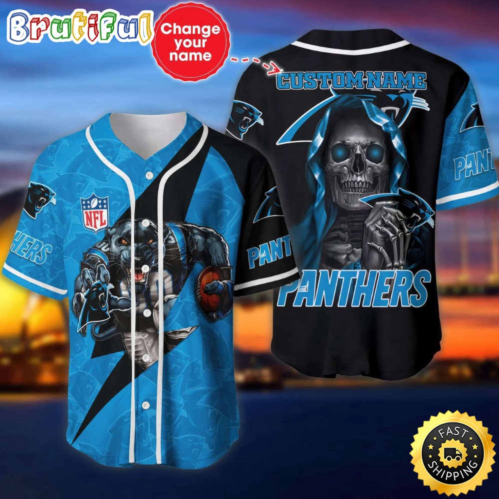 Custom Name Nfl Carolina Panthers Baseball Jersey The Reaper Shirts