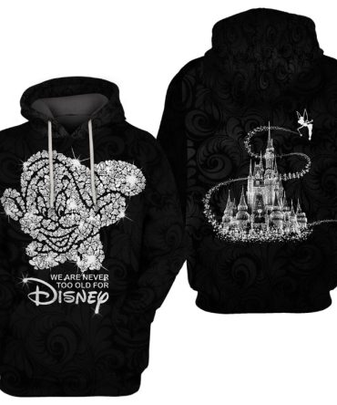 Disney Snow White Hoodie Dopey We Are Never Too Old For Disney Black Hoodie