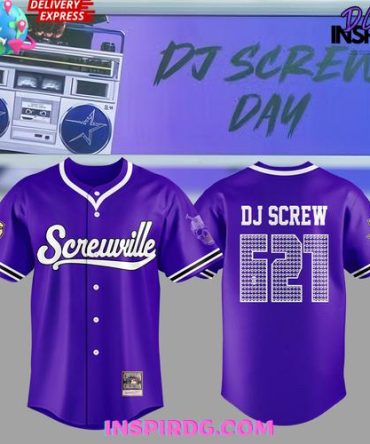 Dj Screw Screwville 621 Purple Baseball Edition Baseball Jersey