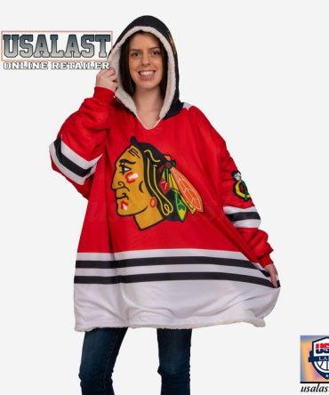 New Chicago Blackhawks Nhl Blanket Hoodie Hoodie Blanket