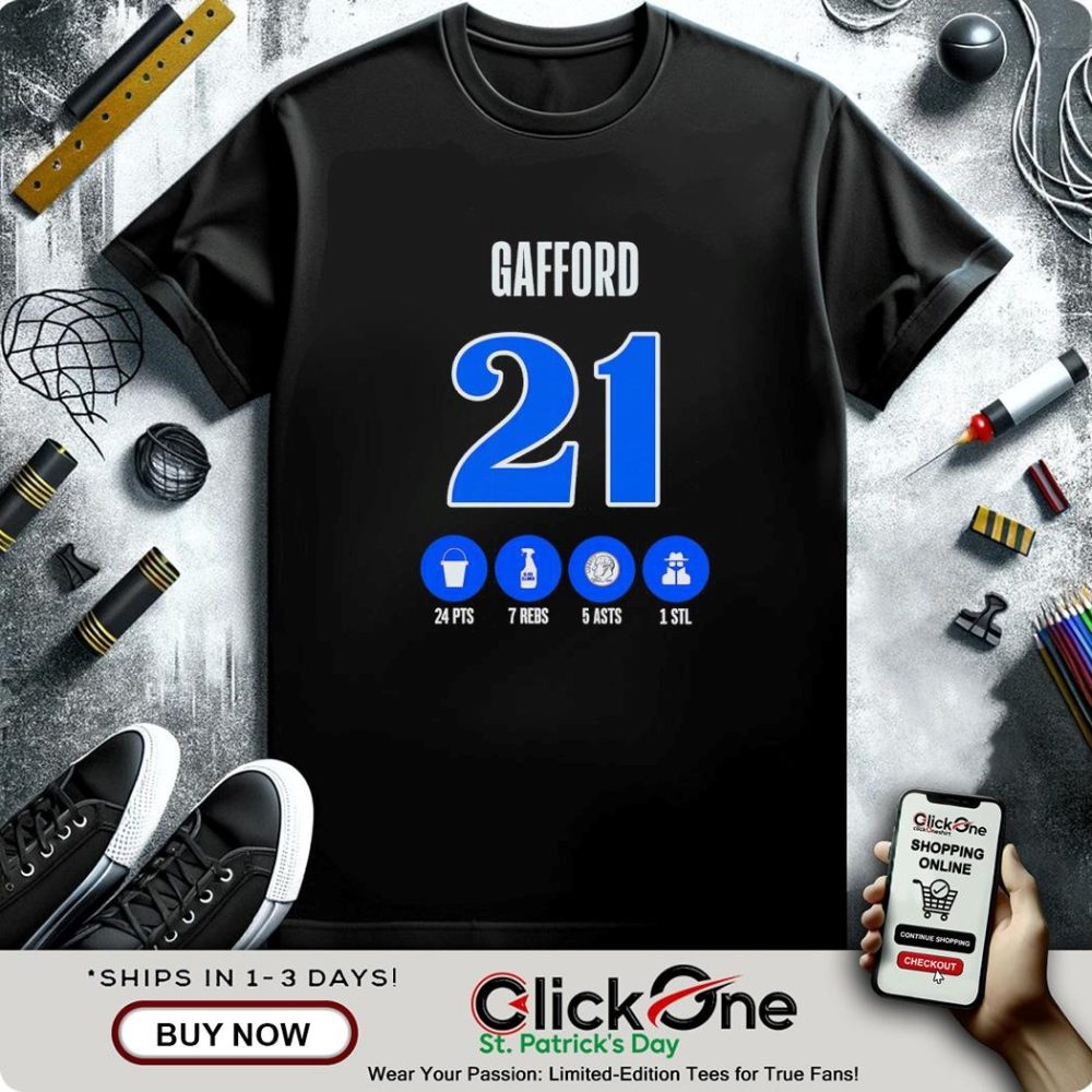 Dallas Mavericks 21 Daniel Gafford 24 Pts 7 Rebs 5 Asts 1 Stl Shirt