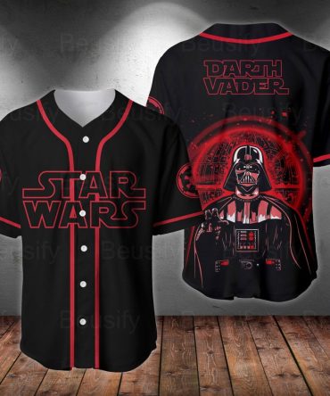 Star Wars Darth Vader Baseball Jersey - Galactic Empire Fan Gear , Limited Edition