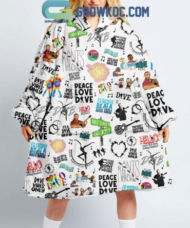 Dave Matthews Band Peace Love Dave Oodie Hoodie Blanket