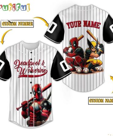 Deadpool And Wolverine Custom Baseball Jersey