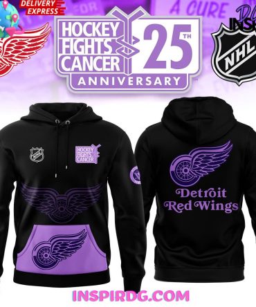 Detroit Red Wings X Hockey Fights Cancer 2024 Hoodie