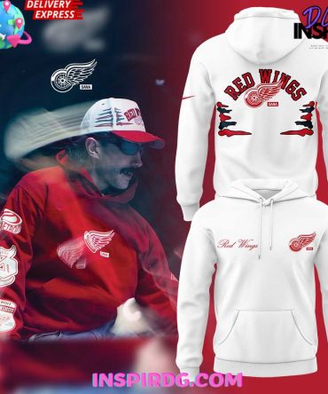 Detroit Red Wings X Sana White All Over Print Hoodie, 3D Hoodie