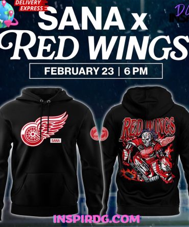 Detroit Red Wings X Sana Night 2025 All Over Print Hoodie, 3D Hoodie