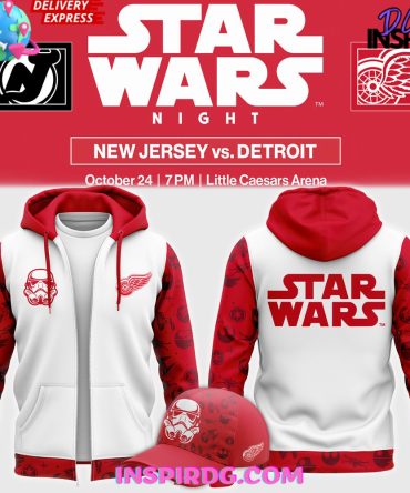 Detroit Red Wings X Star Wars Night 2024 Zip Hoodie