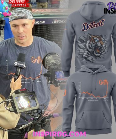 Detroit Tigers Gritty 2024 Gray Hoodie