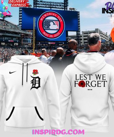 Detroit Tigers Lest We Forget 2025 Memorial All Over Print Hoodie
