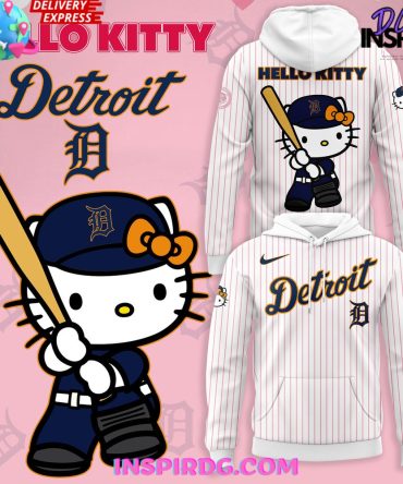 Detroit Tigers X Hello Kitty 2024 Stripe Hoodie