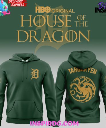 Detroit Tigers X House Of The Dragon Green Hoodie