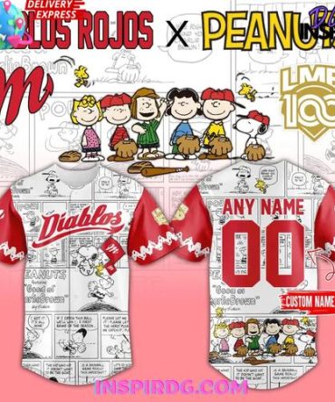 Diablos Rojos X Peanuts Custom Edition Baseball Jersey