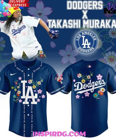 Dodgers X Takashi Murakami 2025 Mlb Blue Jersey