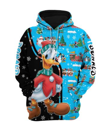 Dn Christmas Hoodie Christmas Donald Duck Christmas Black Blue Hoodie