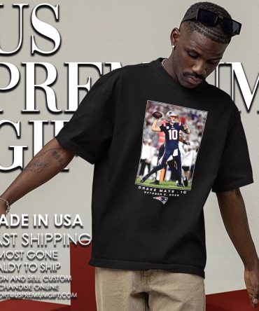 Drake Maye New England Patriots Nfl Flash Features Week 5 Photo Shirt