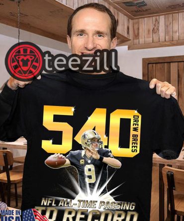 Drew Brees 540 Nfl All-Time Passing Td Record T-Shirt