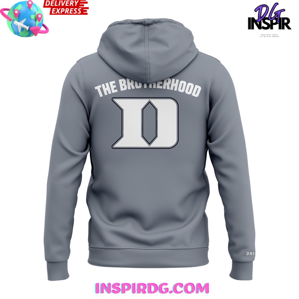 Duke Blue Devils The Brotherhood Special Grey Hoodie - Image 3