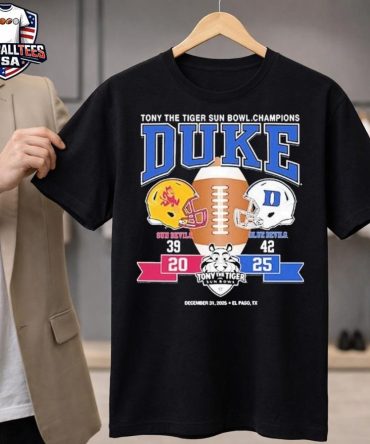 Duke Blue Devils Victory 42-39 Arizona State Sun Devils 2025 Tony The Tiger Sun Bowl Champions Unisex Shirt
