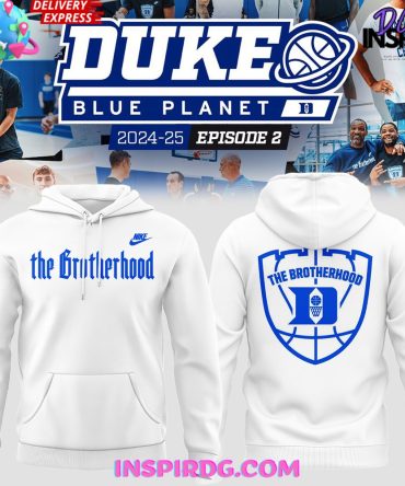 Duke Blue Planet The Brotherhood 2024 White Hoodie