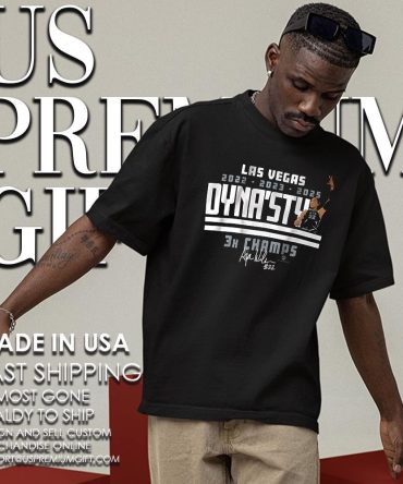 Dyna'Sty A'Ja Wilson Las Vegas Aces Wnba 3X Champs 2022-2023-2025 Signature Shirt