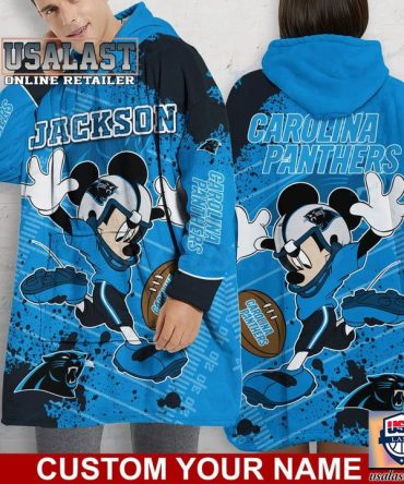 New Personalized Carolina Panthers Mickey Mouse Snug Hoodie