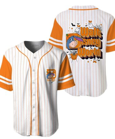 Vintage Disney Baseball Jersey – Colorful Eeyore Design , Limited Edition Fan Apparel