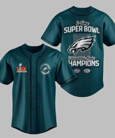 2-Time Super Bowl Champions Jersey - Philadelphia Eagles Fan Gear, Limited Edition
