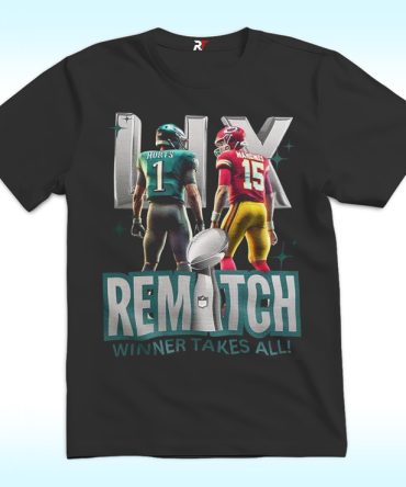 Eagles Vs Chiefs Rematch Winner Takes All Shirt, Super Bowl Lix, Hurts And Mahomes