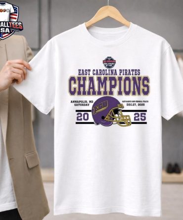 East Carolina Pirates Football Named To Champions 2025 Go Bowling Military Bowl Annapolis Md Saturday Dec 27 2025 Helmet Unisex Shirt