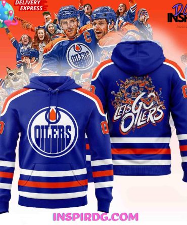 Edmonton Oilers Nhl Let'S Go Oilers Custom Number Hoodie
