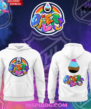 Edmonton Oilers X Pride Heritage Night White All Over Print Hoodie