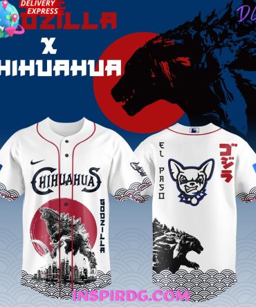 Limited Edition Godzilla X Chihuahua Baseball Jersey - Unique Design, Perfect Gift!