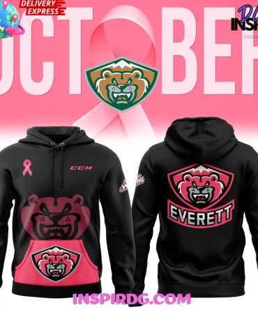Everett Silvertips Breast Cancer Awareness 2024 Hoodie
