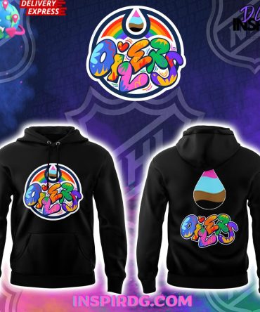 Edmonton Oilers X Pride Heritage Night Black All Over Print Hoodie