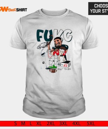 Fukc Philadelphia Eagles Jalen Hurts Vs Kansas City Chiefs Patrick Mahomes 40-22 Belt To Ass Shirt