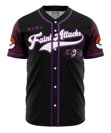 Faint Attacks Dark Type Pokemon Baseball Jersey