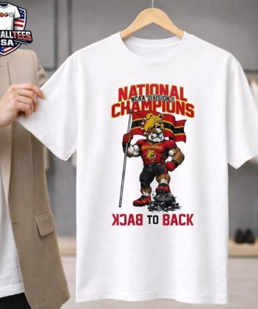 Ferris State Bulldogs 2025 Ncaa Division Ii Champions Back To Back Mascot Unisex Shirt