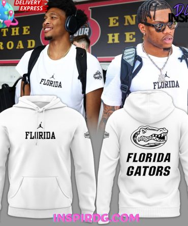 Florida Gators Final Four Special Jordan Brand White All Over Print Hoodie