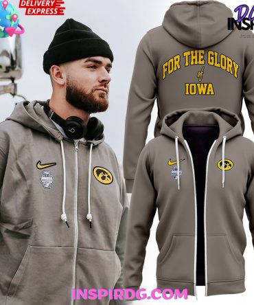 For The Glory Of Iowa Hawkeyes Music City Bowl Zip All Over Print Hoodie, 3D Hoodie