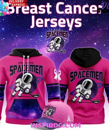 Fort Wayne Spacemen Breast Cancer Special All Over Print Hoodie, 3D Hoodie