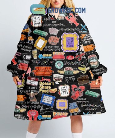 Friends Tv Sitcom Series Christmas Oodie Hoodie Blanket